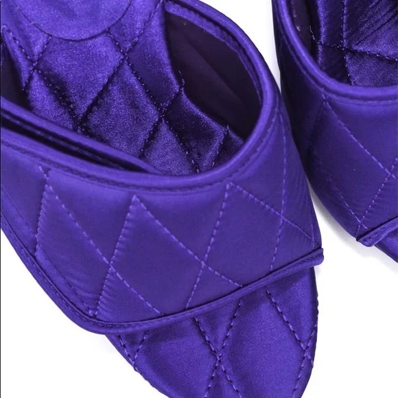 #37 Cape Robbin Purple Quilted Heels NEW - Picture 2 of 5